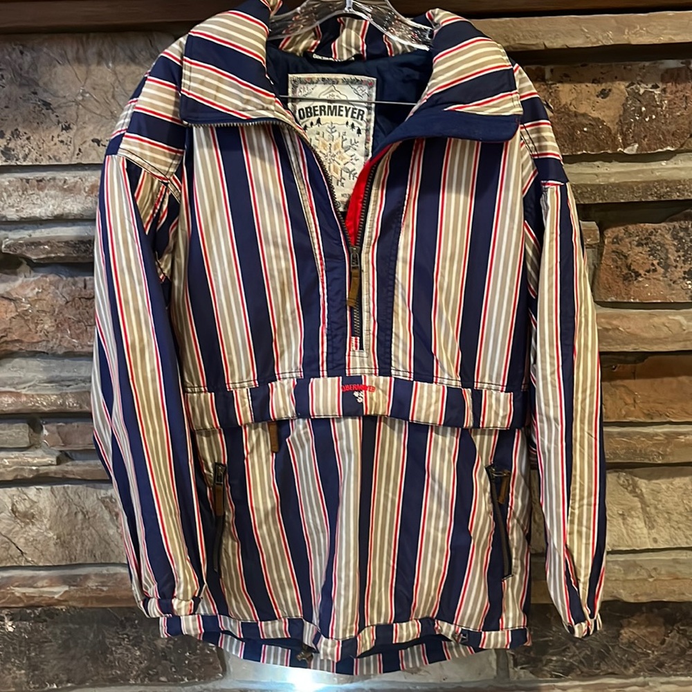 Obermeyer Pattern Mixed 1/4 Zip Pullover Winter Jacket